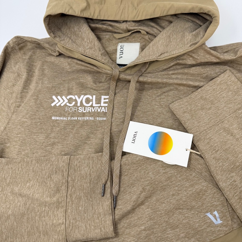 Vuori Sunday Element Hoodie Mens XL Camel Heather Cycle For Survival V264 NEW